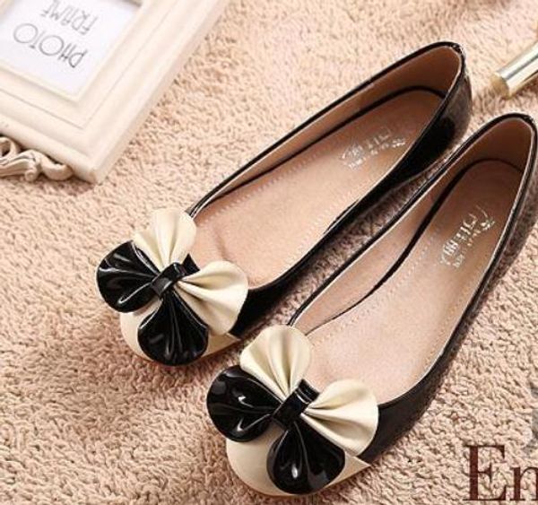 2019 bowknot women's shoes in spring and autumn with new style flat bottom round head shallow mouth, Black
2019 bowknot women's shoes in spring and autumn with new style flat bottom round head shallow mouth, Black