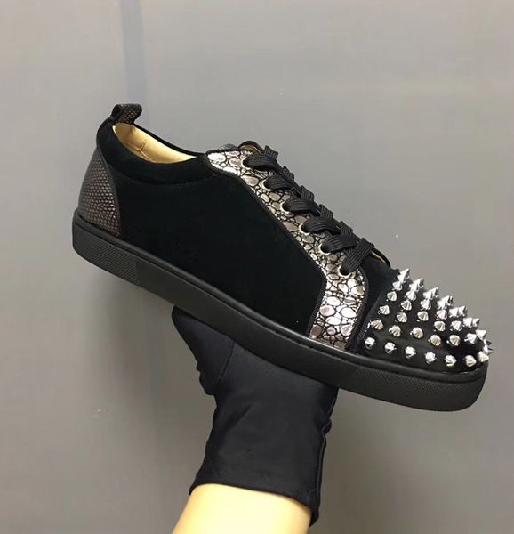 designer luxury shoes red bottom low sneakers loafers men women fashion flat geunine leather outdoor casual trainers 35-47, Black
designer luxury shoes red bottom low sneakers loafers men women fashion flat geunine leather outdoor casual trainers 35-47, Black