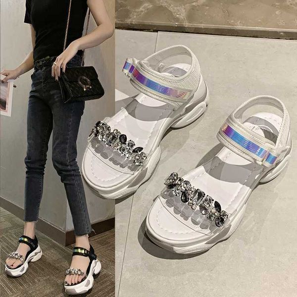 rhinestone wedge buckle strap platform ladies sandals 2020 summer ladies cute sandals casual shoes bling 5cm summer sandal, Black
rhinestone wedge buckle strap platform ladies sandals 2020 summer ladies cute sandals casual shoes bling 5cm summer sandal, Black
