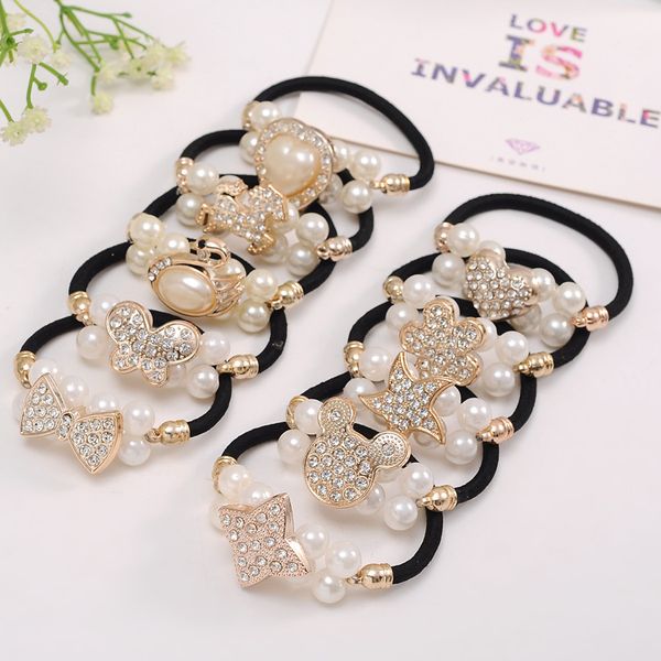 new fashion pearl hair tie with rhinestone luxury hairband hair accessories classic pearl alloy hair rope for party gift, Slivery;white
new fashion pearl hair tie with rhinestone luxury hairband hair accessories classic pearl alloy hair rope for party gift, Slivery;white