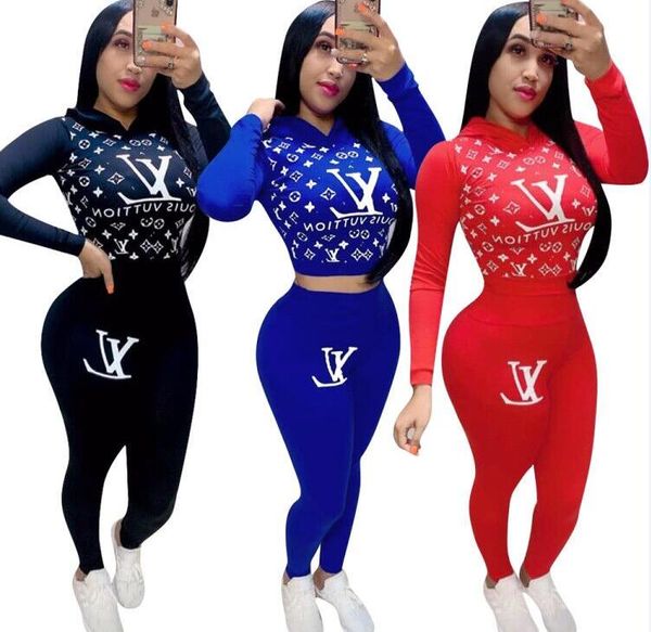 women two pieces set tracksuits brown letter print o-neck louιs vuιtton t shirt long pants suit casual sports suit, Gray 
women two pieces set tracksuits brown letter print o-neck louιs vuιtton t shirt long pants suit casual sports suit, Gray