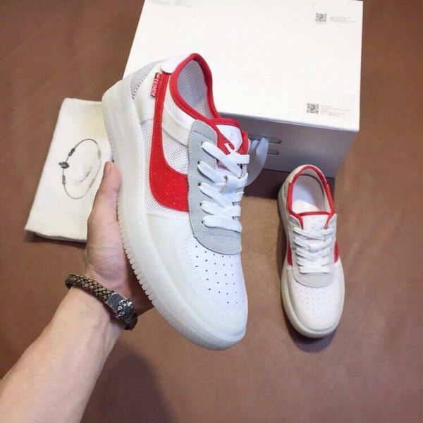 new brand casual men sneakers blue genuine leather wrinkled sheepskin arena lace-up luxury kanye west trainers high shoes 38-44 16355676, Black