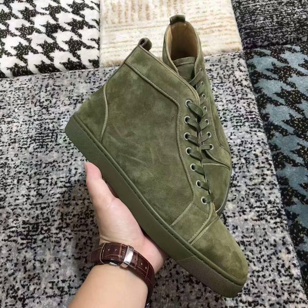 new men womens high green suede red bottom casual shoes,fashion gentleman designer lace-up sneakers size 36-46, Black
new men womens high green suede red bottom casual shoes,fashion gentleman designer lace-up sneakers size 36-46, Black