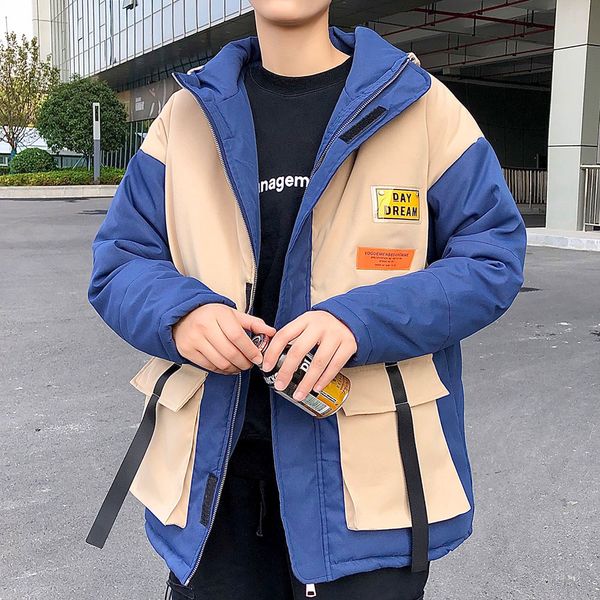 zusigel korean style patchwork cargo men winter coat multi-pockets zipper men cotton jacket loose hooded jackets and coats, Black
zusigel korean style patchwork cargo men winter coat multi-pockets zipper men cotton jacket loose hooded jackets and coats, Black