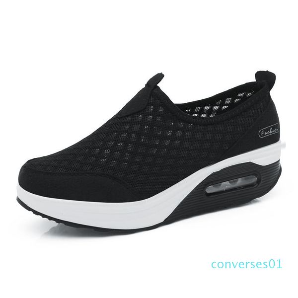 women's platform shoes leisure mesh cloth slip on female shoes women summer breathable sneakers woman size 35-41 d01 co01, Black
women's platform shoes leisure mesh cloth slip on female shoes women summer breathable sneakers woman size 35-41 d01 co01, Black