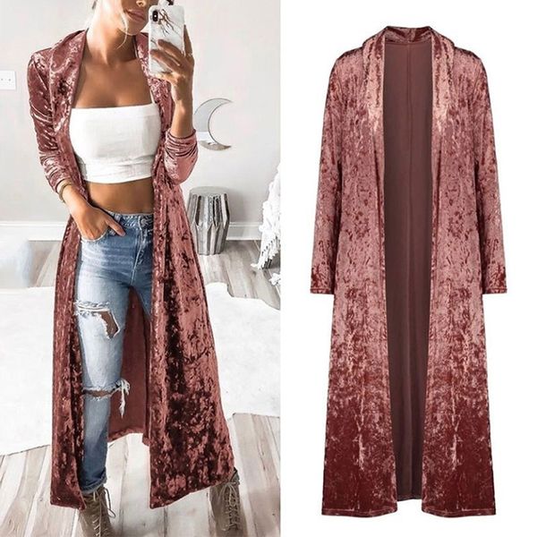 elegant women's coats solid color loose pleuche lapel cardigan single breasted casual long sleeve fashion long coat, Black;brown
elegant women's coats solid color loose pleuche lapel cardigan single breasted casual long sleeve fashion long coat, Black;brown