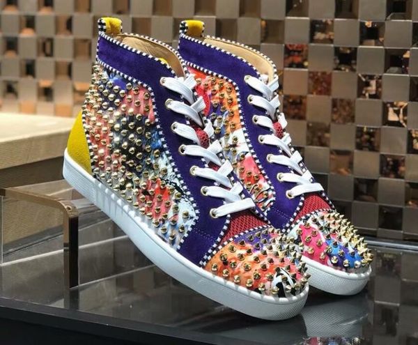 wholesale men red bottom sneaker casual shoes genuine leather with spike studded high sneakers,designer causal flat sports shoes, Black
wholesale men red bottom sneaker casual shoes genuine leather with spike studded high sneakers,designer causal flat sports shoes, Black