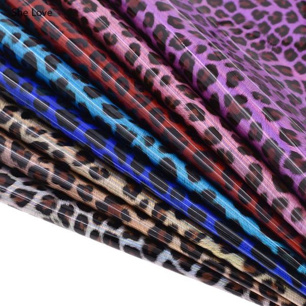 she love a3 leopard printed fabric artificial laser synthetic leather for bags garment clothes diy sewing materials handmade, Black;white
she love a3 leopard printed fabric artificial laser synthetic leather for bags garment clothes diy sewing materials handmade, Black;white