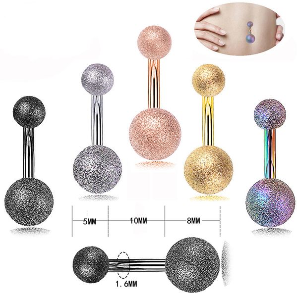 creative stainless steel frosted navel ring ball barbell navel bell studs button rings body piercing jewelry puncture accessories, Silver
creative stainless steel frosted navel ring ball barbell navel bell studs button rings body piercing jewelry puncture accessories, Silver