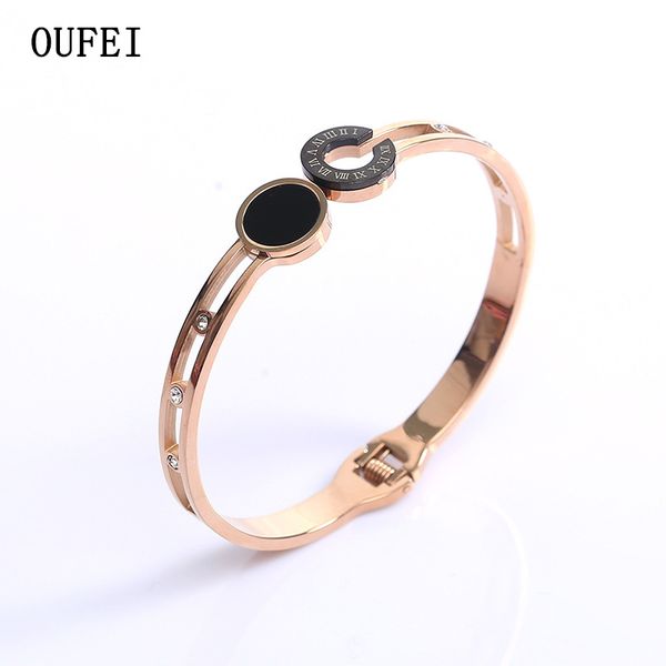 oufei rose gold bracelet stainless steel shell bracelet bangle for women vintage roman numeral crystal jewelry fashion, Black
oufei rose gold bracelet stainless steel shell bracelet bangle for women vintage roman numeral crystal jewelry fashion, Black