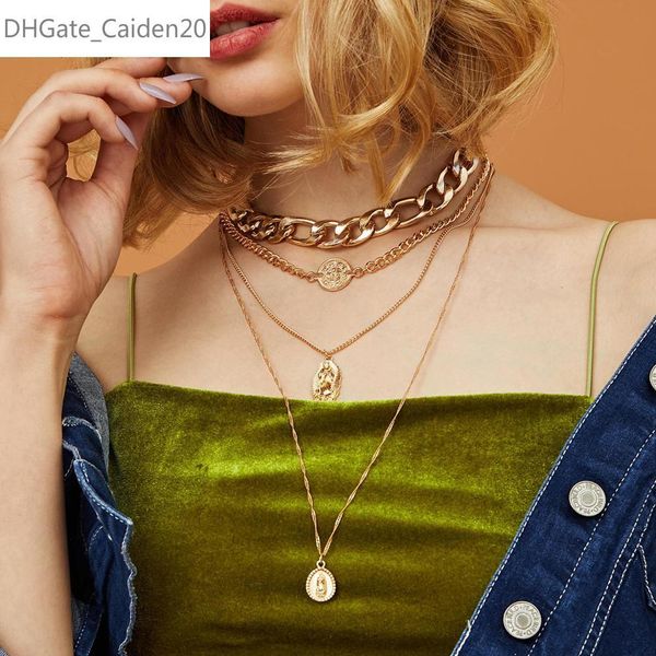 3pcs/set multi layer curb cuban thick choker necklace catholic virgin mary carved coin pendant necklace jewelry gift, Silver
3pcs/set multi layer curb cuban thick choker necklace catholic virgin mary carved coin pendant necklace jewelry gift, Silver