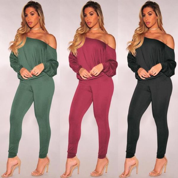 women clothing sets slash neck off shoulder batwing sleeve and long pants spring autumn casual sportswear 2 piece set, Black;white
women clothing sets slash neck off shoulder batwing sleeve and long pants spring autumn casual sportswear 2 piece set, Black;white