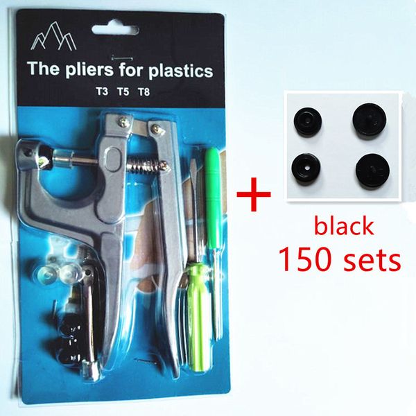 brand new hand press pliers + 150 sets of t5 plastic resin snap buttons sewing machine sewing tools, Black
brand new hand press pliers + 150 sets of t5 plastic resin snap buttons sewing machine sewing tools, Black