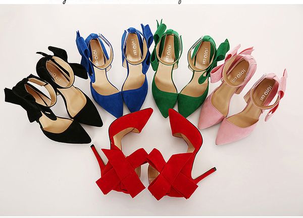 european and american style big bowknot pointed high heels suede candy color single shoes fashion nightclub women's shoes, Black
european and american style big bowknot pointed high heels suede candy color single shoes fashion nightclub women's shoes, Black