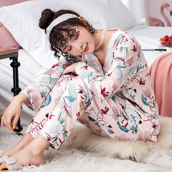 2019 new women pajamas set autumn long sleeve printed cute sleepwear girl pijama mujer leisure nightgown woman clothes sleepwear, Black;red
2019 new women pajamas set autumn long sleeve printed cute sleepwear girl pijama mujer leisure nightgown woman clothes sleepwear, Black;red