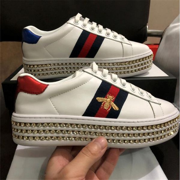 With Box 2019 Newest Ace Designer Sneakers With Crystals Womens platform Shoes Fashion Luxury Ladies Embroidery Bee Loved Casual Shoes
With Box 2019 Newest Ace Designer Sneakers With Crystals Womens platform Shoes Fashion Luxury Ladies Embroidery Bee Loved Casual Shoes
