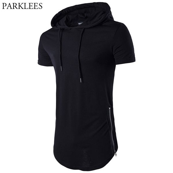men's high street longline hooded t-shirt 2020 fashion short sleeve extra long tshirt homme casual hip hop sider zipper t shirts, White;black
men's high street longline hooded t-shirt 2020 fashion short sleeve extra long tshirt homme casual hip hop sider zipper t shirts, White;black