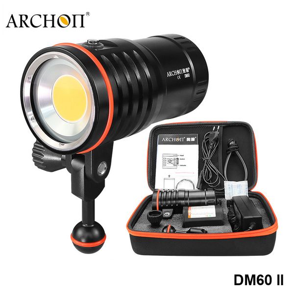 Archon Dm60 Cree Cob High Cri Diving Video Pgraphy High Power Rechargeable 12000lm Underwater Dive Searchlight