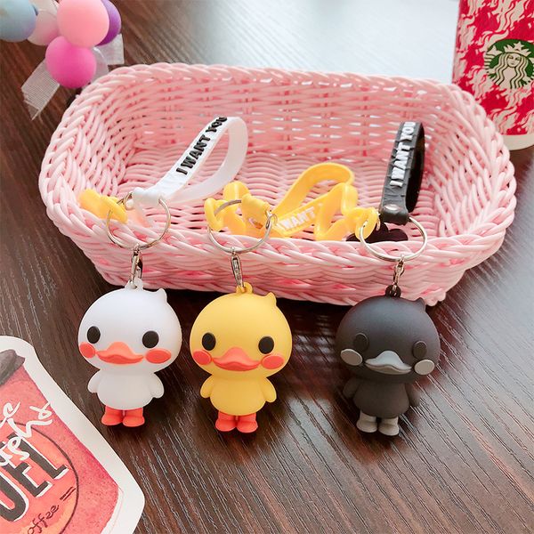 2019 new cartoon korean creative duck keychain cute cartoon personality trend car key chain bag pendant gift, Silver
2019 new cartoon korean creative duck keychain cute cartoon personality trend car key chain bag pendant gift, Silver
