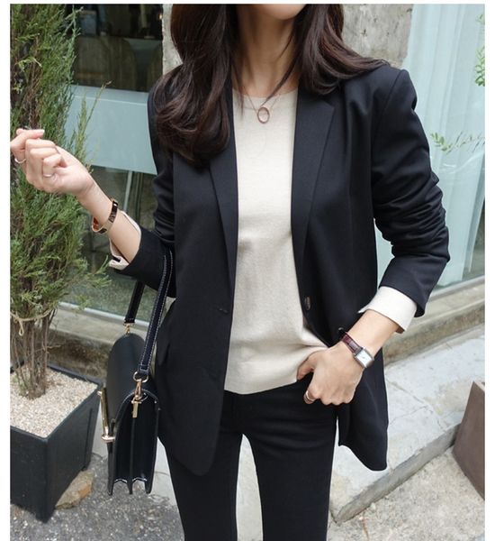 women blazers runway jacket button elegant ladies casual suits coat office wear work plus size women blazers female 2019 s0261, White;black
women blazers runway jacket button elegant ladies casual suits coat office wear work plus size women blazers female 2019 s0261, White;black