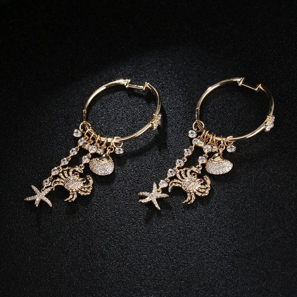 umgodly luxury cubic zirconia crab drop earring gold color big exaggerat sea style starfish shell earrings fashion women jewelry, Silver
umgodly luxury cubic zirconia crab drop earring gold color big exaggerat sea style starfish shell earrings fashion women jewelry, Silver