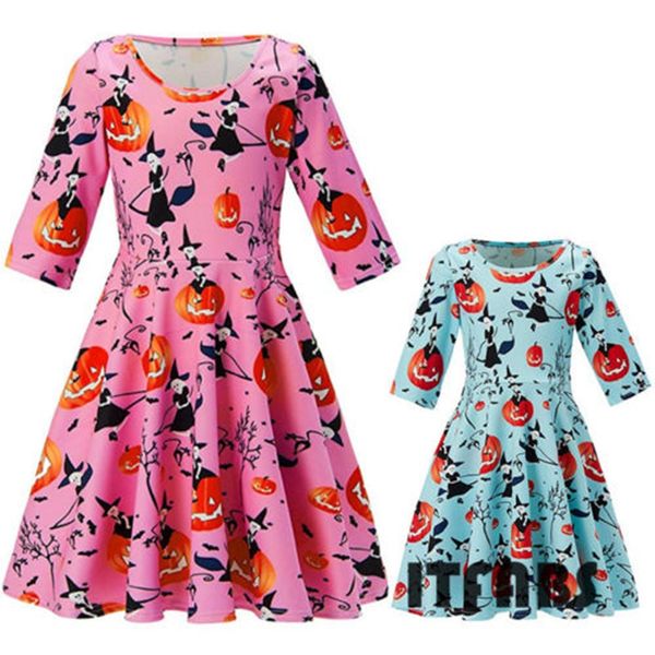 pudcoco 2018 lovely family dress mother and daughter matching girls clothes halloween print pumpkindresses, Blue
pudcoco 2018 lovely family dress mother and daughter matching girls clothes halloween print pumpkindresses, Blue