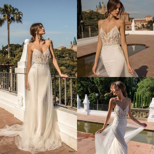 mermaid berta wedding dresses bohemian summer beach spaghetti straps beaded appliques bridal gowns backless plus size boho 2019, White
mermaid berta wedding dresses bohemian summer beach spaghetti straps beaded appliques bridal gowns backless plus size boho 2019, White