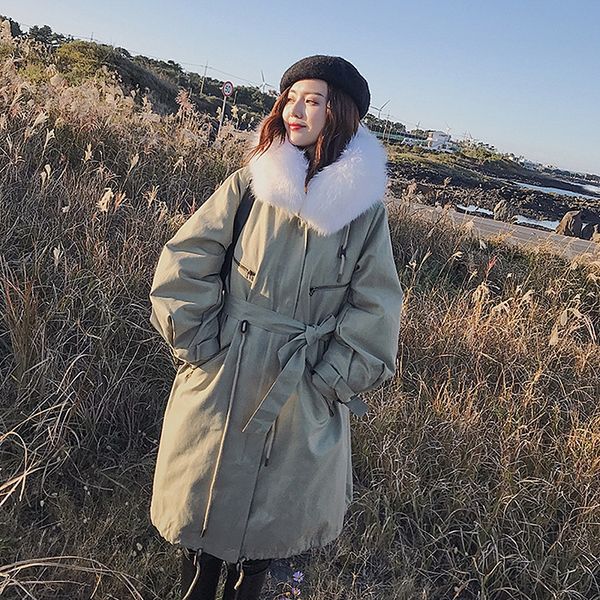2019 winter new woman parkas the long section of down cotton padded women korean version of the jacket thick tooling jacket k061, Black
2019 winter new woman parkas the long section of down cotton padded women korean version of the jacket thick tooling jacket k061, Black