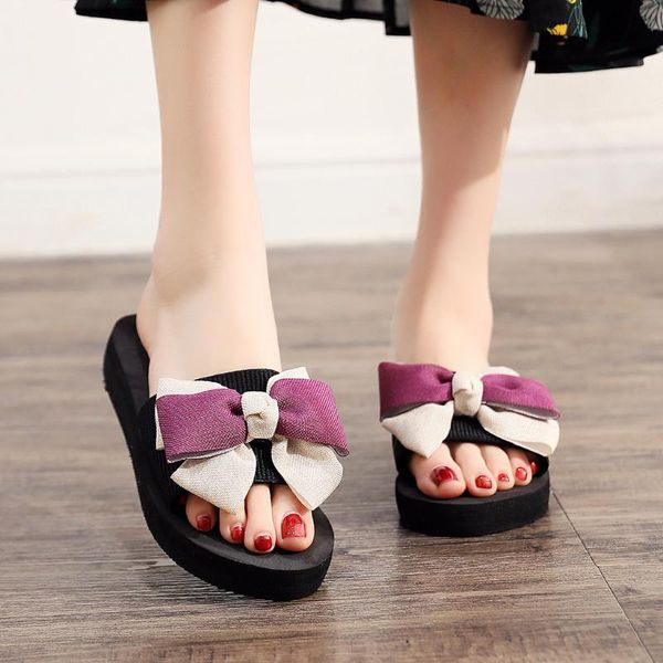 summer slippers woman bowknot flip-flop wedge beach flip flops slipper women breathable flat open toe sandals zapatos mujer#0702, Black
summer slippers woman bowknot flip-flop wedge beach flip flops slipper women breathable flat open toe sandals zapatos mujer#0702, Black