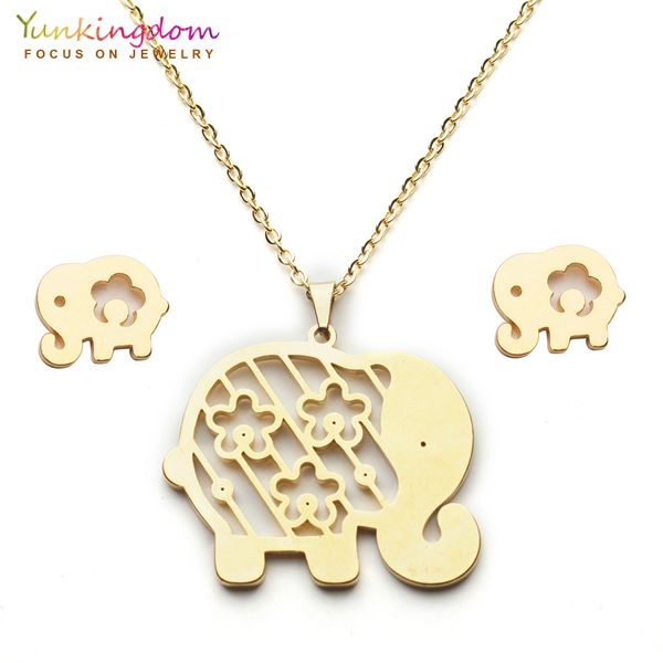 yunkingdom lovely animal elephant stainless steel nigerian jewelry sets pendant necklace stud earrings for women ue0257, Silver
yunkingdom lovely animal elephant stainless steel nigerian jewelry sets pendant necklace stud earrings for women ue0257, Silver