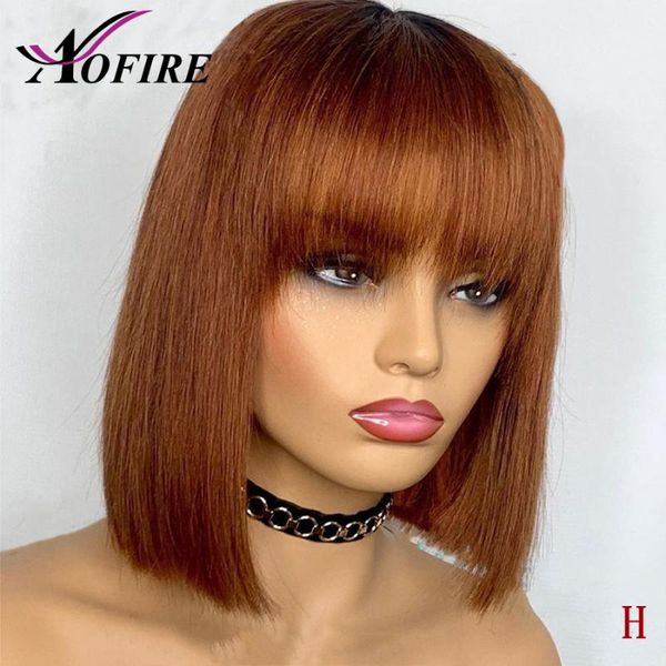 lace wigs #4 brown straight bob human hair wig full brazilian remy with bangs 150 density for women pre plucked, Black;brown
lace wigs #4 brown straight bob human hair wig full brazilian remy with bangs 150 density for women pre plucked, Black;brown