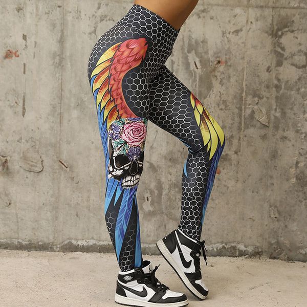 women leggings skull honeycomb fitness leggings solid color fashion print leggings polyester wings high waist women legging, Black
women leggings skull honeycomb fitness leggings solid color fashion print leggings polyester wings high waist women legging, Black