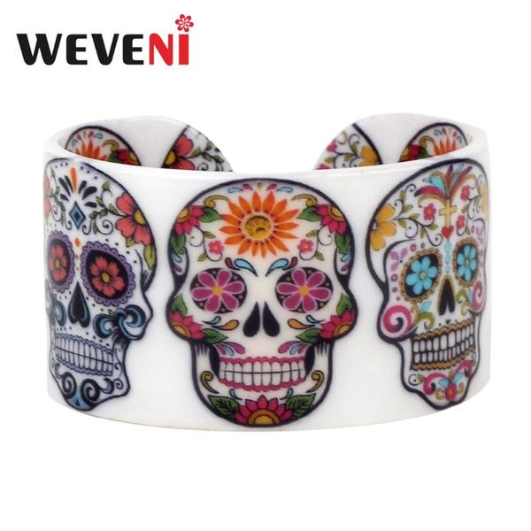 weveni plastic floral halloween smile skeleton skull bangles bracelets punk craft jewelry for women girls teens accessory, Black
weveni plastic floral halloween smile skeleton skull bangles bracelets punk craft jewelry for women girls teens accessory, Black