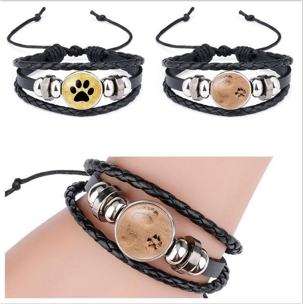 noosa 18mm snap buttons bracelet multilayer paw footprint braided leather bracelet for women men snaps jewelry, Golden;silver
noosa 18mm snap buttons bracelet multilayer paw footprint braided leather bracelet for women men snaps jewelry, Golden;silver