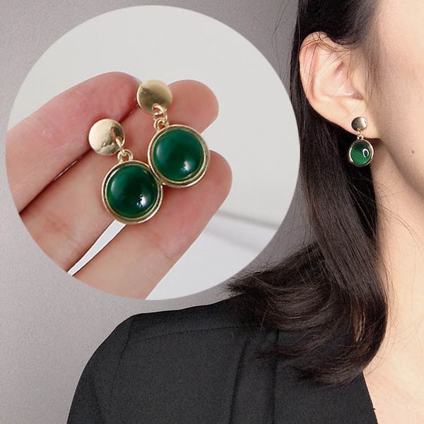 2019 fashion retro mini opal stone drop earrings green glass gem dangle earring for women wedding party gifts charm jewelry, Silver 
2019 fashion retro mini opal stone drop earrings green glass gem dangle earring for women wedding party gifts charm jewelry, Silver