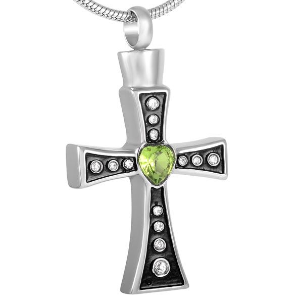 z8319 heart stone inlay cross cremation pendant 316l stainless steel memorial urn necklace funeral ashes holder for human, Silver
z8319 heart stone inlay cross cremation pendant 316l stainless steel memorial urn necklace funeral ashes holder for human, Silver