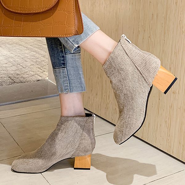 ankle boot women shoes fashion square toe square root high heel autumn winter solid color boots casual back zipper single boots, Black
ankle boot women shoes fashion square toe square root high heel autumn winter solid color boots casual back zipper single boots, Black