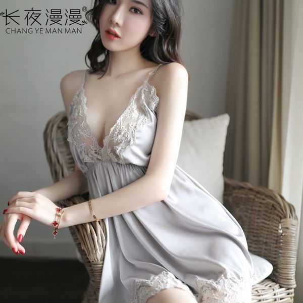 underwear new solid color strap nightdress lace temptation foreign trade transparent factory generation, Black;red
underwear new solid color strap nightdress lace temptation foreign trade transparent factory generation, Black;red