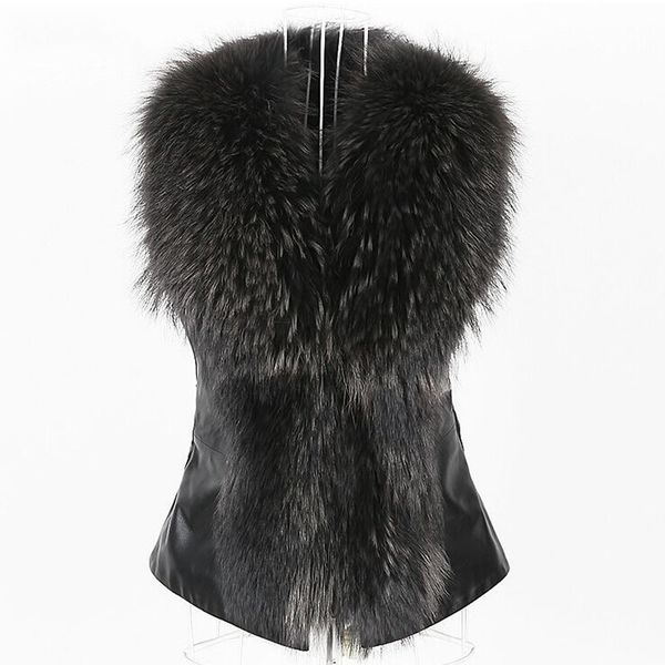 pu leather faux fur women winter coat 2018 casual plus size sleeveless faux jacket coat women fur collar vest winter, Black
pu leather faux fur women winter coat 2018 casual plus size sleeveless faux jacket coat women fur collar vest winter, Black