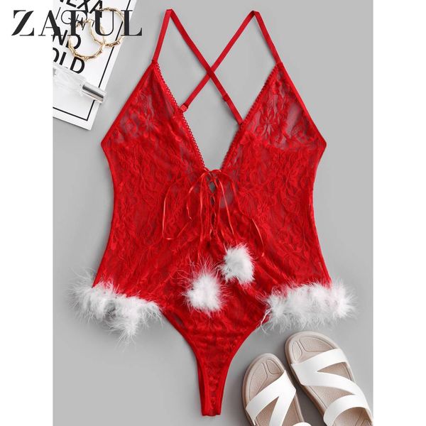 zaful lace up sheer lace christmas feathers teddy for women hollow back ladies lingerie bodysuit cosplay, Black;white
zaful lace up sheer lace christmas feathers teddy for women hollow back ladies lingerie bodysuit cosplay, Black;white