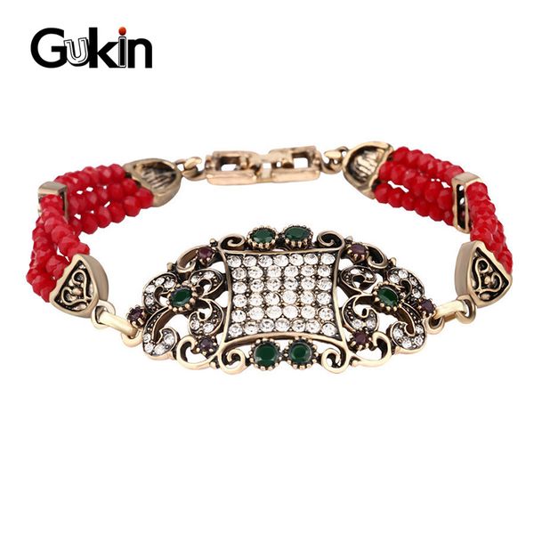 gukin 2020 fashion vintage jewelry handmade red crystal beads women's bracelets gold color mosaic crystal bracelet fine gifts, Black
gukin 2020 fashion vintage jewelry handmade red crystal beads women's bracelets gold color mosaic crystal bracelet fine gifts, Black