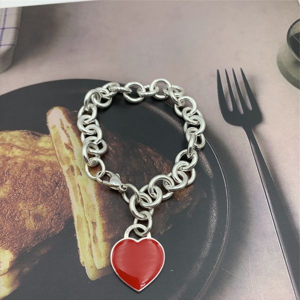 shinetung 100% s925 sterling silver girls classic red heart epoxy tag bracelet girls exquisite high-end jewelry, Black
shinetung 100% s925 sterling silver girls classic red heart epoxy tag bracelet girls exquisite high-end jewelry, Black