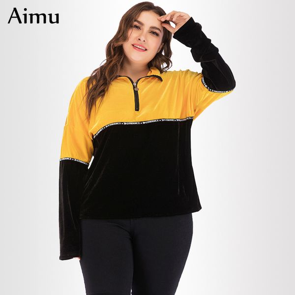 spring plus size 3xl 4xl patchwork half zipper pullover hoodies long sleeve moletom feminino female sweatshirt color block, Black
spring plus size 3xl 4xl patchwork half zipper pullover hoodies long sleeve moletom feminino female sweatshirt color block, Black