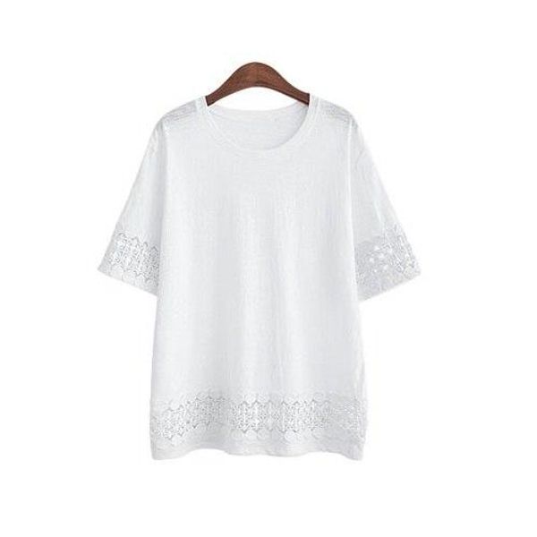 new summer women t-shirt o-neck casual loose lace crochet embroidery hollow out tee shirt blusas big size female quality, White
new summer women t-shirt o-neck casual loose lace crochet embroidery hollow out tee shirt blusas big size female quality, White