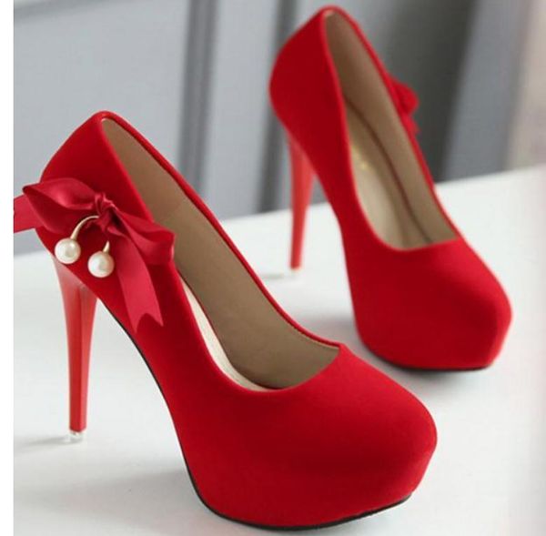 2019 women's shoes in spring and autumn with new style high heel fine heel round head waterproof table bowknot suede @qwer679, Black
2019 women's shoes in spring and autumn with new style high heel fine heel round head waterproof table bowknot suede @qwer679, Black