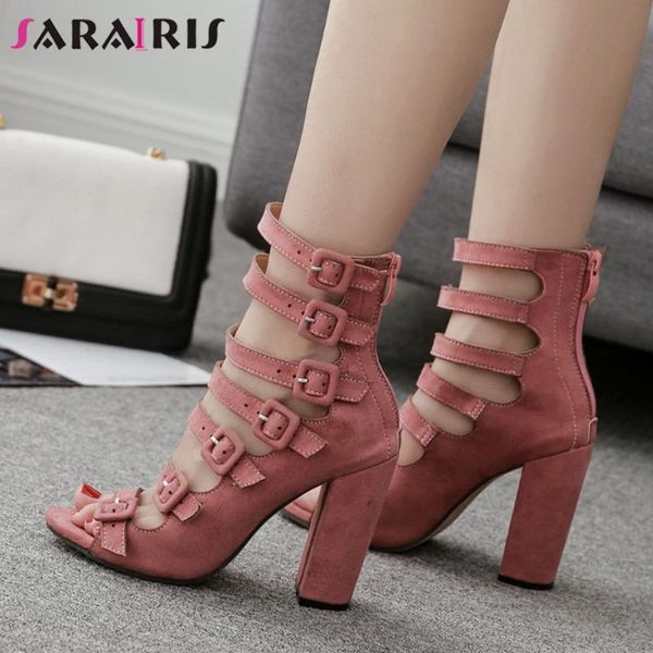 sarairis buckle decorating shose woman new fashion high chunky heels sandals women elegant solid gladiator shoes woman, Black
sarairis buckle decorating shose woman new fashion high chunky heels sandals women elegant solid gladiator shoes woman, Black