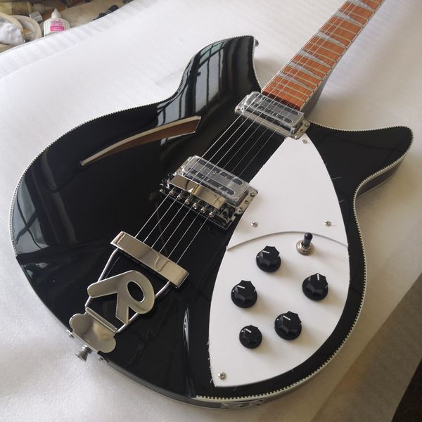 6 string electric guitar, ricken 360 electric guitar,black paint body with dot inlay fingerboard,
6 string electric guitar, ricken 360 electric guitar,black paint body with dot inlay fingerboard,