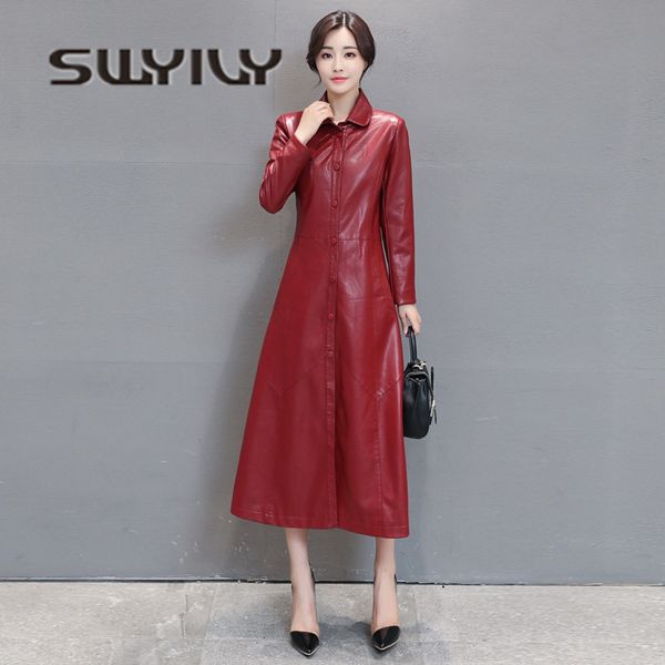swyivy 5xl plus big size woman jacket coat ankle long 2018 autumn winter cotton ladies outwear coat woman pu leather jacket red, Black
swyivy 5xl plus big size woman jacket coat ankle long 2018 autumn winter cotton ladies outwear coat woman pu leather jacket red, Black