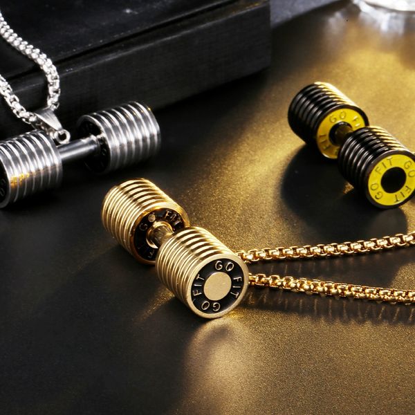 dumbbell pendant bodybuilding fitness necklace crossfit barbell necklace fitness jewelry stainless steel
dumbbell pendant bodybuilding fitness necklace crossfit barbell necklace fitness jewelry stainless steel