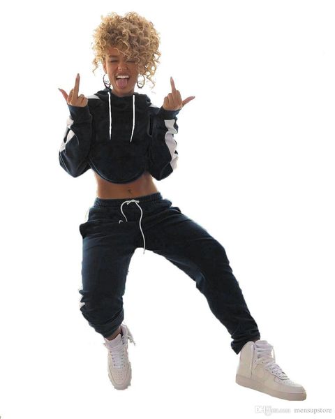 women spring 2pcs pants suit sports hoodies tracksuits designer clothing sets, White
women spring 2pcs pants suit sports hoodies tracksuits designer clothing sets, White